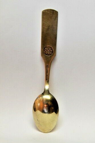 Vintage A. Michelsen Sterling Silver Blue Enamel Jewish Stars Spoon - Picture 2 of 4