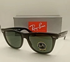 RayBan RB2140 Original Wayfarer 901 Black Frame /G15 Green Lenses 54mm READ DESC
