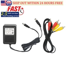 AC Adapter Power Cord AV Cable For NES Console (Nintendo Entertainment System)