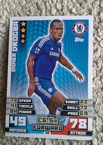 MATCH ATTAX 2014/15 14/15 DIDIER DROGBA ERROR CARD NO 69 VGC - Picture 3 of 7