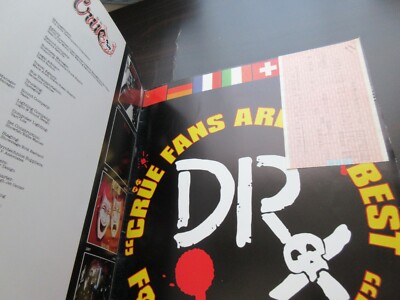 Mötley Crüe 1990 Japan Tour Book Stapled Ticket Stub Vince Neil Dr