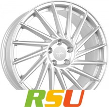 4x Keskin KT17 Hurricane crystal silver 10x22" ET40 LK5 120 ML 72.6 Alufelgen...