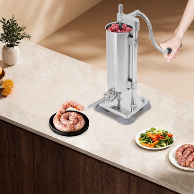 #ad Sausage Stuffer Manual 6LBS 3L Sausage Maker Machine Vertical Meat Stuffer NEW $84.51