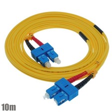 10m 33ft SC/SC 9/125 Duplex Single Mode Optic Fiber Optics Patch Cable Yellow