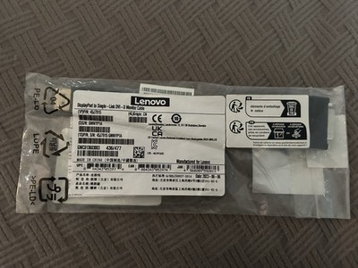 Lenovo 45J7915 DisplayPort to Single Link DVI-D Monitor Cable New