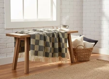 Brown Classic Plaid 50"x60" Throw Blanket with Fringe