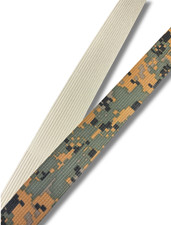 1.5" Nylon Webbing Digital Woodlands Camo 17337 One Side Pattern 2 Yds USA