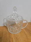 Anchor Hocking Early American Prescut Glass Sugar Bowl With Lid