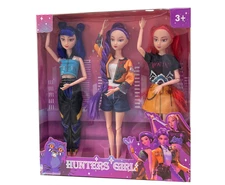 3PCS Cosplay Kpop Demon Hunters Dolls Moveable Joint Collectible Figure Toy Gift