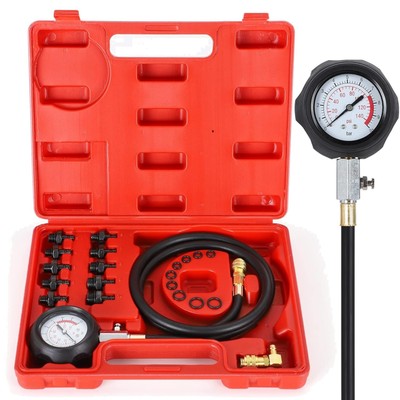 L Druck Tester Kit Manometer 0-140 PSI Kraftstoffsystem Motor Zylinder