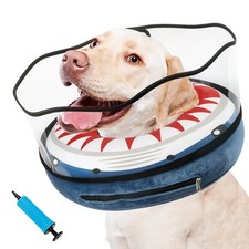 Inflatable Dog Cone Collar Soft Dog Cone Alternative After Surgery to Stop Li...