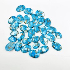  WHOLESALE ICE BLUE DAHLIA COPPER TURQUOISE CABOCHON OVAL SHAPE LOOSE GEMSTONE