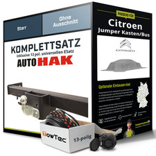 Für CITROEN Jumper Kasten/Bus 230 Anhängerkupplung starr +eSatz 13pol uni 94-