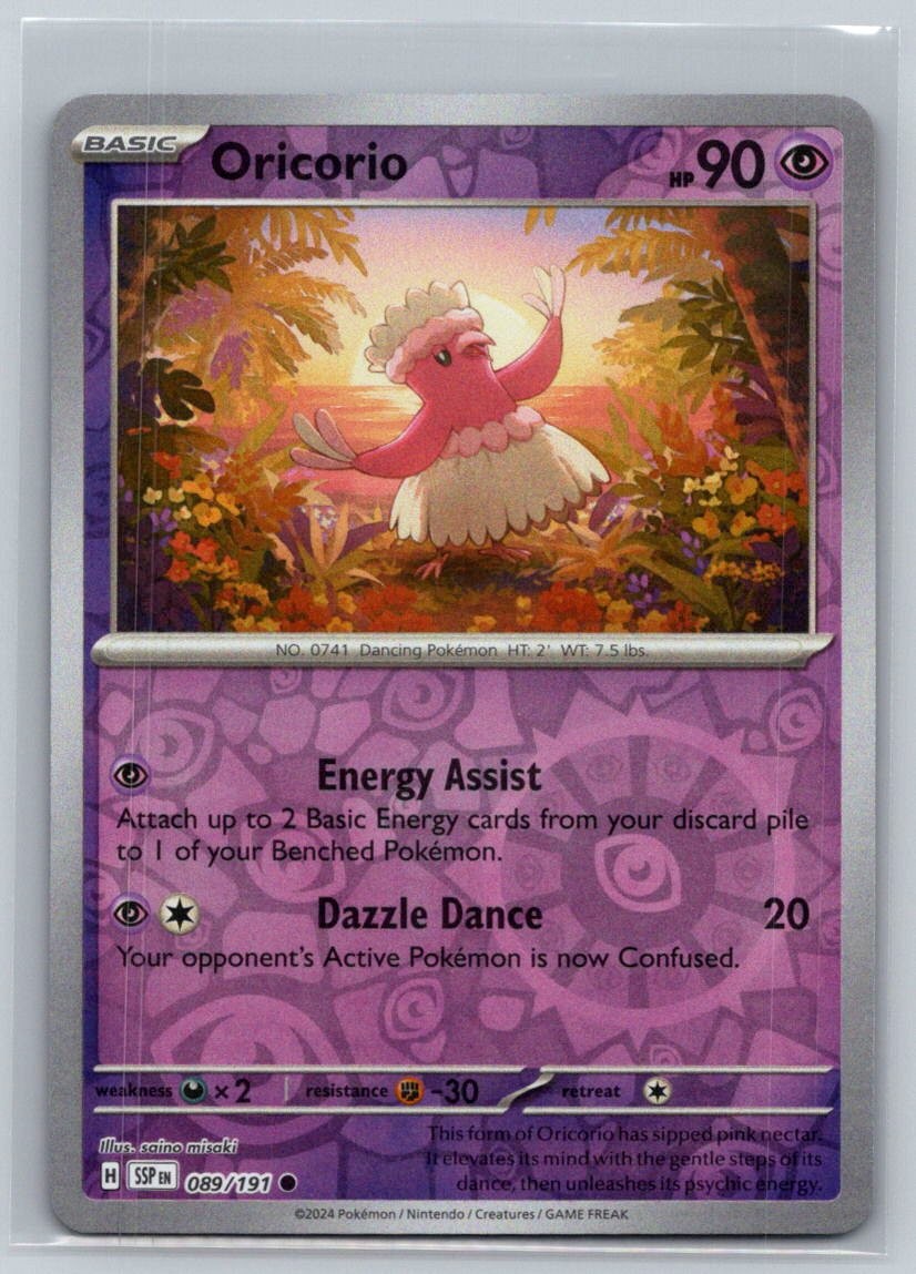 Oricorio #089/191 SV08: Surging Sparks Reverse Holo Common - Pokemon Cards G29