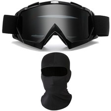 Motorcycle Goggles with Face Mask, Dirt Bike Goggles Windproof Dustproof Raci...