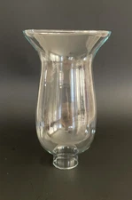 Preowned Clear Glass Hurricane Oil Lamp Or Candle Shade Chimney 8" X 1.5“ Fitter