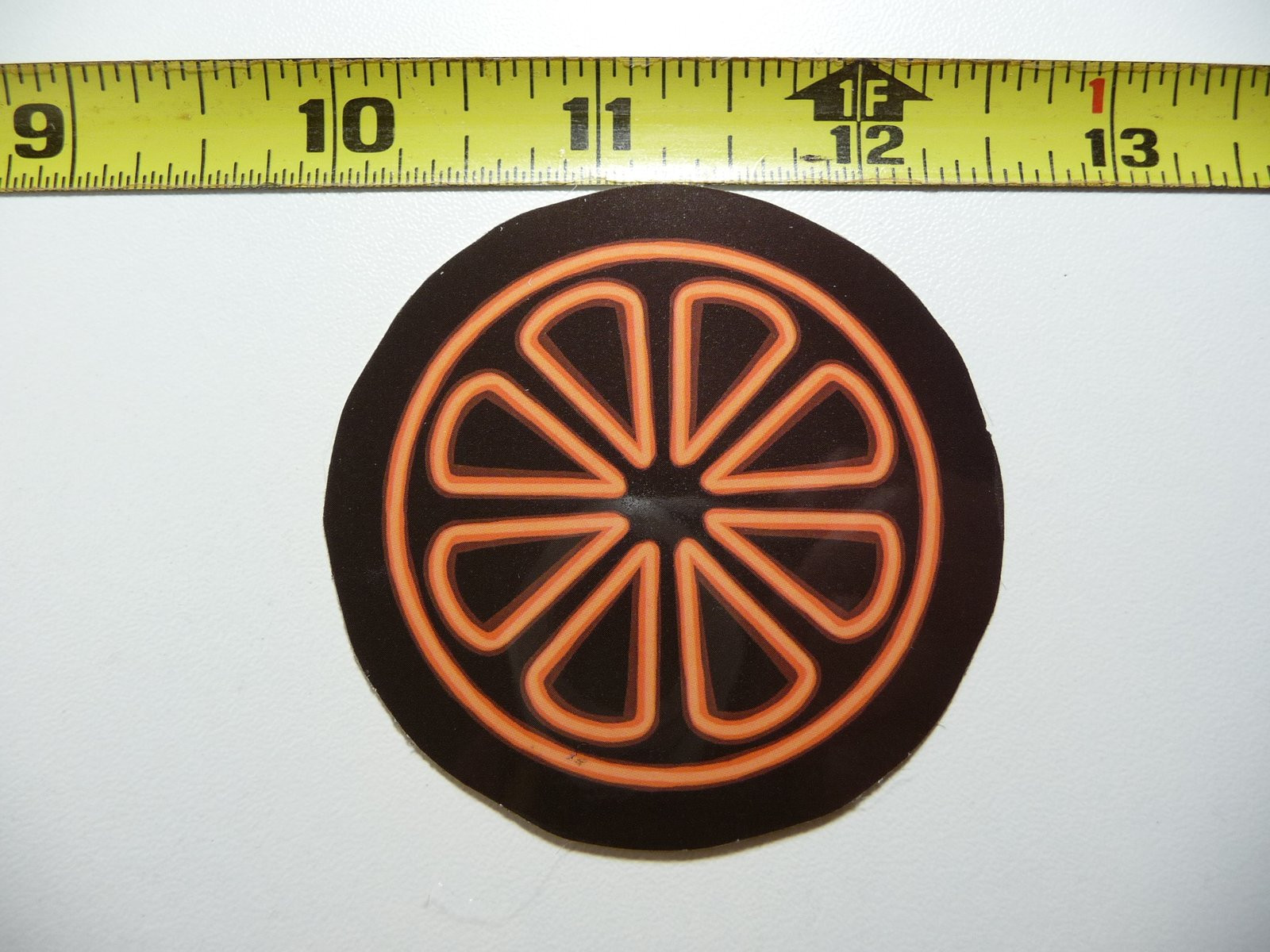 Vibrant Orange Citrus Neon Sticker Decal for Fun Celebrations