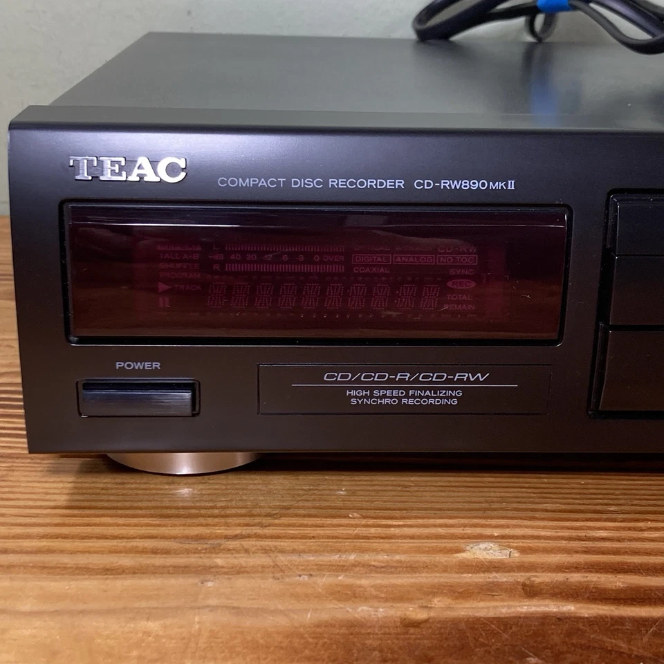 Teac CD-RW890 MKII Black Digital High Speed CD Recorder Tested Working - Image 3 of 4
