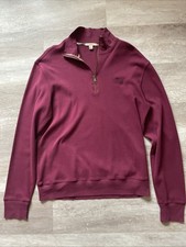 Burberry Brit Men  s Maroon Quarter Zip - Size Medium