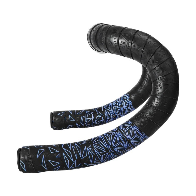 1 Pair Road Bike PU Handlebar Tape Anti-Vibration Wrap with Bar Plugs