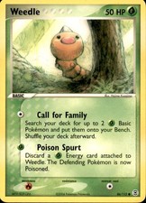 Pokemon FireRed & LeafGreen Weedle 86/112 COMMON LP