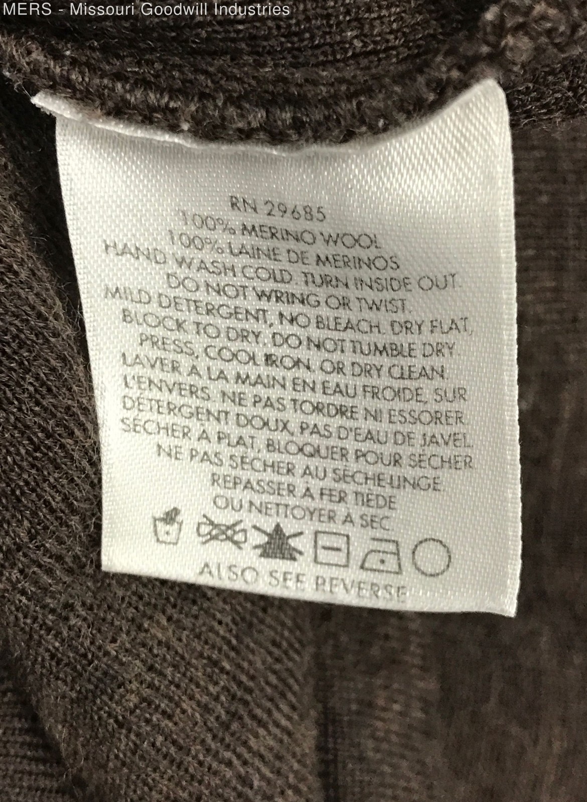 Pendleton Mens Brown Solid 100 Percent Merino Woo… - image 4