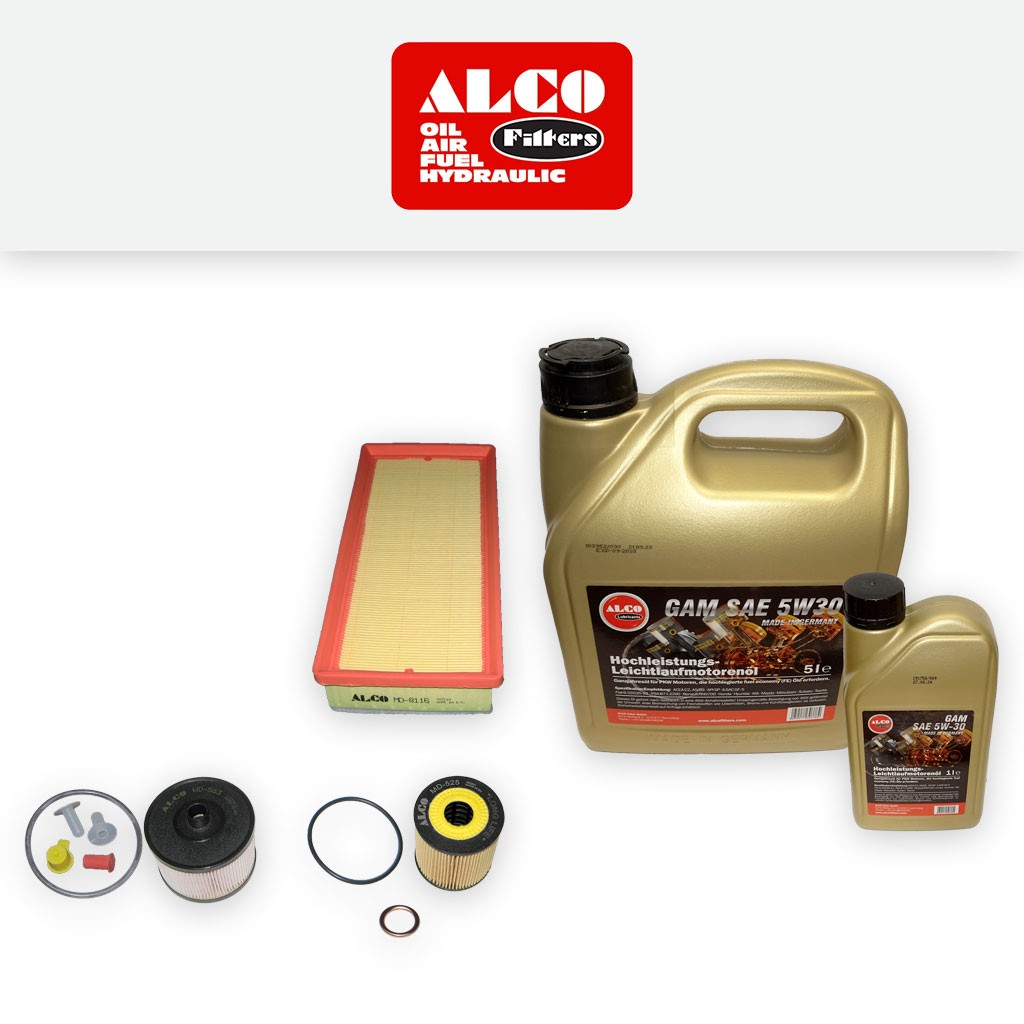 SERVICE KIT for PEUGEOT 508 2.0 HDI DW10B OIL AIR FUEL FILTERS +OIL (2010-2018)