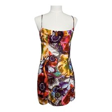 Urban Outfitters Floral Sundress Spaghetti Strap Mini Shelf Bust Retro Medium