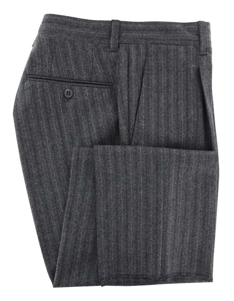 Костюм Luigi Borrelli темно-серый шерстяной в полоску - (LB203330R7) - Изображение 3 из 4