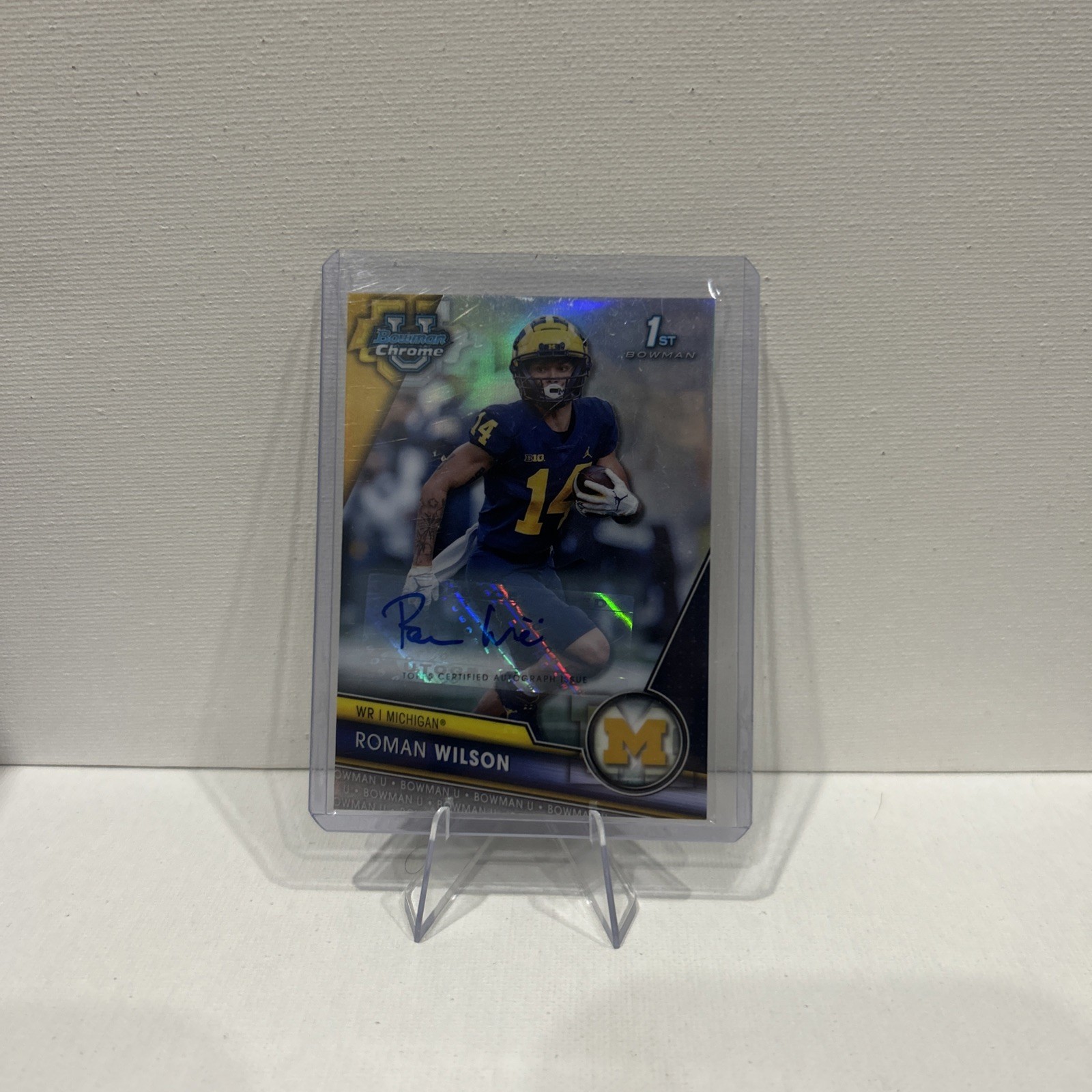 2023 Bowman University Chrome - #169 Roman Wilson Auto 1st Refractor /499