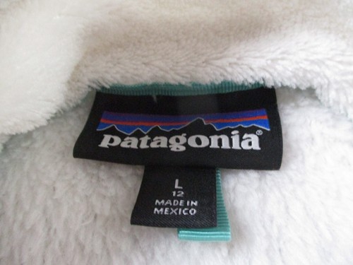 Patagonia Jacket Girls L 12 White Snap T Fleece Fuzzy Sweater Outdoors Hiking - Picture 6 of 10