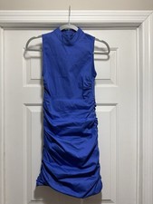 Zara Blue Ribbed Dress Size XS