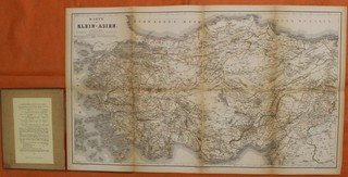 ASIA MINOR TURKEY 1854 KIEPERT OVERSIZE UNUSUAL ANTIQUE LITHOGRAPHIC MAP