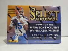 2023 Panini Select Draft Picks Trading Cards Mega Box - White Lazer Prizms