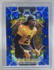 Joey Porter Jr 2023 Panini Mosaic #335 Blue No Huddle Mosaic Prizm Rookie RC /75