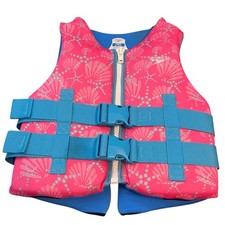 Speedo Youth Life Vest 50  90 lbs USCG Approved Pink Shell Print