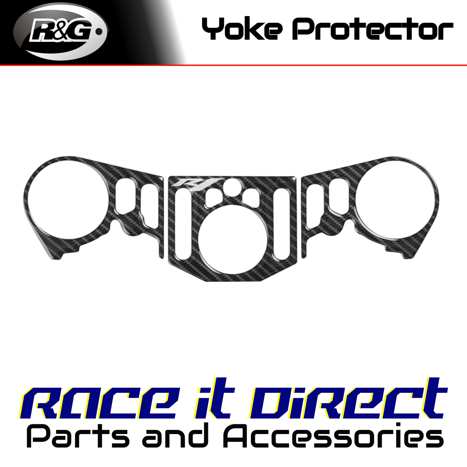 Carbon Fibre Yoke Pad for Yamaha YZF-R1 2012-2014 Red Dynamic