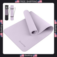 Gruper Yoga Mat Non Slip 72x24 Inch TPE Workout Mat with Carrying Strap and Bag