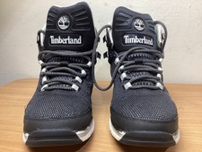 Timberland Men's Euro Hiker Boots Size 8 Black White Rare Great Condition