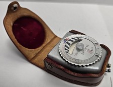 Etalon Expotel-64 Esposimetro Luce + Amplificatore Plug-in con Custodia in Pelle