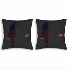 Set of 2 Throw Pillow Covers 18x18in -for Couch Bed Car Decor