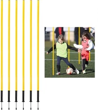 6 Pcs 5FT Agility Training Poles for Soccer, Basketball, Football, Dog, Horse