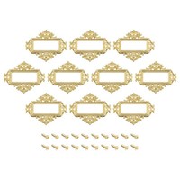 24Stk. Metall Etikettenhalter 55X43Mm Visitenkartenhalter DateianhäNger Goldton
