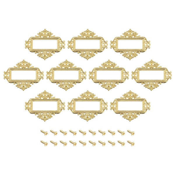 24Stk. Metall Etikettenhalter 55X43Mm Visitenkartenhalter DateianhäNger Goldton-image