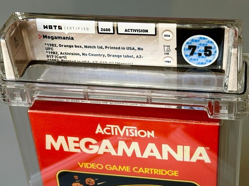 WATA GRADED Atari 2600 Activision Megamania Game Cartridge 7.5 CIB - Picture 2 of 6