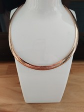 Vintage Milor Italy Golden Rosé Omega Necklace - Rose Gold over Bronze