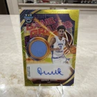 Derek Dixon Bowman U’s Best Game Graphs Gold Auto Relic #GG-00 UNC 21/75