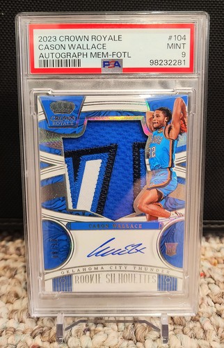 Cason Wallace 2023-24 Crown Royale Silhouettes Rookie Patch Auto FOTL #06/12