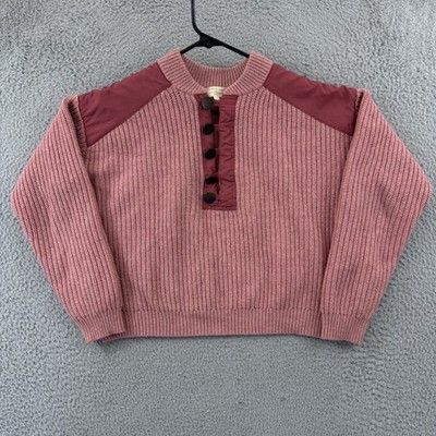 La Maille Sezane Ewen Sweater Women Small Pink Quarter Button Jumper Merino Wool