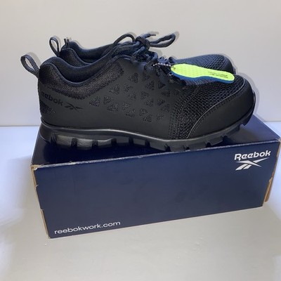 Reebok Womens  Sublite Cushion Work Alloy Safety Toe Shoes Size 9.5  Black